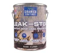 SIRAMICO COATINGS | Leak Stop Rapid Roof Repair BLACK Paint | Instant Waterproof Roof Sealant | Perfect for Flat and Pitched Felt, Shed & Garage Roofs | Can Be Applied to Damp Surfaces (5 Litres)
