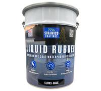 Siramico Coatings Liquid Rubber Roof Coating | 5 Litres | Instant Leak Seal Technology I Quick Drying, One Coat Waterproofing Sealant | Black, Grey &