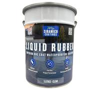 Siramico Coatings Liquid Rubber Roof Coating | 5 Litres | Instant Leak Seal Technology I Quick Drying, One Coat Waterproofing Sealant | Black, Grey & Clear (Clear, 5 Liters)