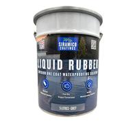 Siramico Coatings Liquid Rubber Roof Coating - Instant Leak Seal One Coat Waterproofing - Grey - 5 Litres