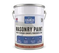 SIRAMICO COATINGS Masonry Paint, 10 Year Guarantee - Brick Red, 5 Litres | Smooth washable masonry paint, 10 year surface protection. Waterbased. Colour: Brick Red.