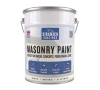 SIRAMICO COATINGS Masonry Paint, 10 Year Guarantee - Brilliant White, 5 Litres