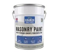 SIRAMICO COATINGS Masonry Paint, 10 Year Guarantee - Goose Grey, 5 Litres | Smooth washable masonry paint, 10 year surface protection. Waterbased. Colour: Goose Grey.