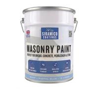 SIRAMICO COATINGS Masonry Paint, 10 Year Guarantee - Pastel Blue, 5 Litres | Smooth washable masonry paint, 10 year surface protection. Waterbased. Colour: Pastel Blue.