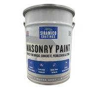 SIRAMICO COATINGS Masonry Paint | 5 Litres | Waterbased ECO Resin Technology | 7 Luxury Colours | Smooth Matt Finish for outdoor masonry protection | 10 Year Colour Guarantee (Goose Grey)