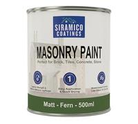 SIRAMICO COATINGS | Masonry Paint | Smooth White | 500 ml |10 Year protection of Masonry surfaces | Washable Paint (Fern, 500ml)