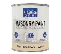 SIRAMICO COATINGS | Masonry Paint | Smooth White | 500 ml |10 Year protection of Masonry surfaces | Washable Paint (Sandstone, 500ml)