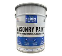 SIRAMICO COATINGS One Coat All In One Masonry Paint With Primer & Sealer - 5 Litres - Matt White
