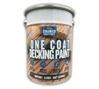 SIRAMICO COATINGS One Coat Anti-Slip Premium Decking Paint | 30m² - 5 Litres | Mould & UV Resistant Formula | Cool White - Grey - Sage Green - Deep Black - Brick Red (Dark Grey)