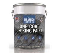 Siramico Coatings One Coat Anti-Slip Decking Paint 5 Litres 7 Luxury Colours I Mould & Uv Resistant Formula - Dark Grey