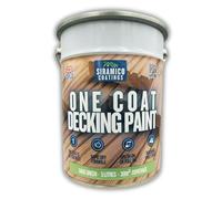 SIRAMICO COATINGS One Coat Anti-Slip Decking Paint | 5 litres | 7 Luxury Colours I Mould & UV Resistant Formula | White - Grey - Sage Green - Black - Brick Red (Sage Green)