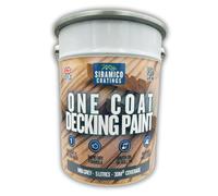 SIRAMICO COATINGS One Coat Anti-Slip Decking Paint | 5 Litres | 7 Luxury Colours I Mould & UV Resistant Formula | White - Grey - Sage Green - Black - Brick Red (Mid Grey)
