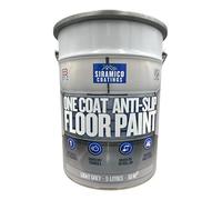 SIRAMICO COATINGS One Coat Anti-Slip Floor Paint | 5 Litres | 5 Modern Colours I Waterbased, Quick Drying Formula | White, Black, Greys (Light Grey, 5 Liters)
