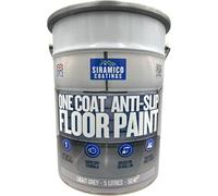 Siramico Coatings One Coat Anti-Slip Floor Paint, 5 Litres, Waterbased, Quick Drying Formula - Light Grey