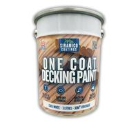 Siramico Coatings One Coat Anti-Slip Premium Decking Paint & Sealer - 30M² - 5 Litres - Mould & Uv Resistant Formula - White