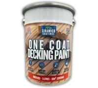 Siramico Coatings One Coat Anti-Slip Premium Decking Paint & Sealer - 30M² - 5 Litres - Mould & Uv Resistant Formula - Dark Grey