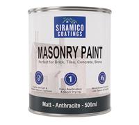 SIRAMICO COATINGS Smooth Washable Masonry Paint - Anthracite, 500ml | Smooth washable masonry paint, 10 year surface protection. Waterbased. Colour: Anthracite.
