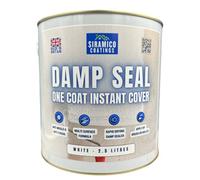 SIRAMICO COATINGS The Dampseal One Coat - 2.5 Litre - Matt White - Seals Damp And Mould Stains In One Coat By Brush Or Roller