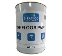 SIRAMICO COATINGS The Floor Paint, Professional Finish - White, 5 Litre | Water-based, low odour floor paint for concrete, brick, stone, garages & warehouses. White.