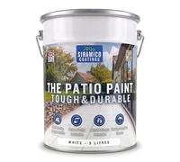 SIRAMICO COATINGS The Patio Paint, UV Resistant - White, 5 Litre | Superior patio paint, professional finish for patios, walkways and walls. Non-toxic, UV resistant. White.