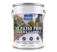 SIRAMICO COATINGS The Patio Paint - White - 5 Litre - Superior Patio Paint With Professional Finish - For Use On Patios, Walkways, Walls