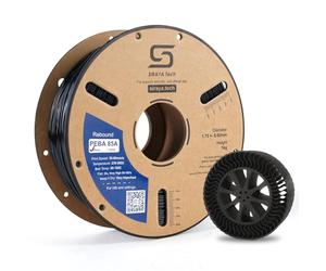 Siraya Tech Rebound PEBA 85A Flexible Filament, The Super TPU | Softer 85A Durometer for High Flexibility | 62% Energy Return, Lightweight, Nylon-Based Durability | 3D Printer Filament (Black, 800g)