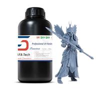 Siraya Tech Tenacious Flexible 3D Printer Resin, Easy Grey, 1kg | Easy-to-Print Flexible Resin, High Impact Resistance, Great Resolution, High Toughness, No Mixing Needed, for MSLA/DLP/SLA