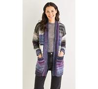 Sirdar 10138 Knitting Pattern Womens Wide Rib Longline Cardigan in Sirdar Jewelspun Aran