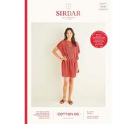 Sirdar 10252 Knitting Pattern Womens Turkish Stitch Kaftan in Sirdar Cotton DK