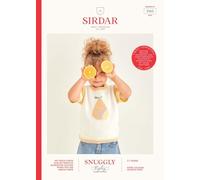 Sirdar 2565 Knitting Pattern Childrens Pear Fruit Vest Top and Sweater in Sirdar Snuggly Replay DK