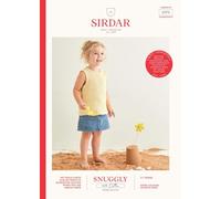 Sirdar 2572 Knitting Pattern Childrens Vest and Short Sleeved Tops in Sirdar Snuggly 100% Cotton DK