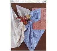 SIRDAR 3266 KNITTING PATTERN : Baby blankets and shawl