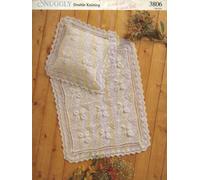 SIRDAR 3806 KNITTING PATTERN : Baby blanket and pillow cover