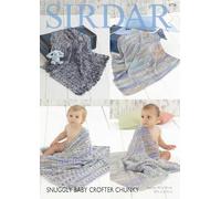 Sirdar 4776 Knitting Pattern Baby Blankets in Snuggly Baby Crofter Chunky