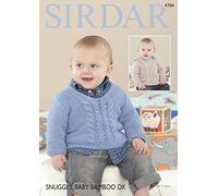 Sirdar 4784 Knitting Pattern Baby Chiildrens Sweaters in Snuggly Baby Bamboo DK