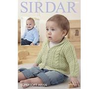 Sirdar 4827 Knitting Pattern Babys V Neck and Shawl Collared Cardigans in Supersoft Aran