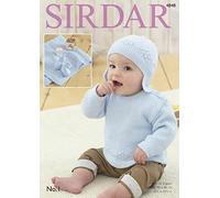 Sirdar 4848 Knitting Pattern Baby Sweater Helmet Bootees and Blanket in Sirdar No. 1 DK