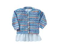 Sirdar 5294 Knitting Pattern Baby Round Neck Cardigan in Snuggly Baby Crofter DK, Multicolour, 0-2 Years