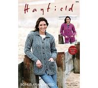 Sirdar 7895 Knitting Pattern Womens Round Neck and Collared Cardigans in Hayfield Bonus Aran Tweed
