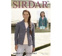Sirdar 7901 Knitting Pattern Womens and Girls Jacket in Sirdar Harrap Tweed Chunky