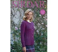 Sirdar 8046 Knitting Pattern Womens Round Neck Cable Cardigan in No. 1 DK