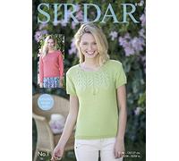 Sirdar 8128 Knitting Pattern Womens Long and Short Sleeved Tops in Sirdar No. 1 DK