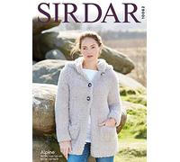 Sirdar Alpine Fur Effect Knitting Pattern -10062 Hooded Jacket