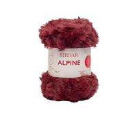 Sirdar Alpine, Luxe Faux Fur Yarn, Oxblood (405), 50g
