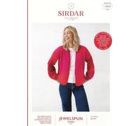 Sirdar Aran Knitting Pattern Pamphlet - 10839 Ladies Edge to Edge Cardigan (28-54ins)