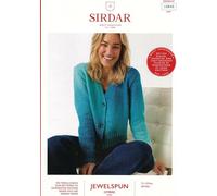 Sirdar Aran Knitting Pattern Pamphlet - 10840 Ladies V Neck Cardigan (28-54ins)