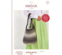 Sirdar Aran Knitting Pattern Pamphlet - 10847 Knitted Tote Bag (30cm x 76cm)