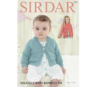 Sirdar Baby & Girls Cardigans Baby Bamboo Knitting Pattern 4733 DK