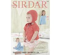 Sirdar Baby & Girls Cardigans, Bonnet & Blanket Baby Bamboo Knitting Pattern 4729 DK