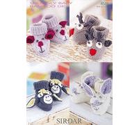 Sirdar Baby Novelty Booties Knitting Pattern 4586 DK by Sirdar